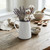 6.25" White and Blue Solid Cylindrical Jug with Side Handle - IMAGE 1