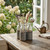 Set of 4 Solid Galvanized Jar Holder with Jars 8" - IMAGE 1