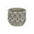 5.25" Gray Round Overlapping Feather Embossed Outdoor Planter Pot - IMAGE 2