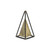 Handmade Pyramid Metal Sculpture with Outer Frame - 12" - Bronze and Black - IMAGE 1