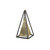 Handmade Pyramid Metal Sculpture with Outer Frame - 12" - Bronze and Black - IMAGE 2