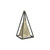 Handmade Pyramid Metal Sculpture with Outer Frame - 12" - Bronze and Black - IMAGE 4