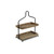 16.75" Brown and Black 2 Tier Storage Tray with Frame - IMAGE 1