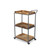 17.25" Brown Three Tier Rectangular Tray Cart - IMAGE 2