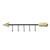 24" Black and Gold Arrow Style 5 Hook Coat Hanger - IMAGE 3