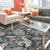 5' x 7' Gray Flannel Floral Rectangular Indoor Accent Rug - IMAGE 2