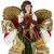 18" Red and Green Angel with Wreath Christmas Tree Topper, Unlit - IMAGE 6