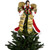 18" Red and Green Angel with Wreath Christmas Tree Topper, Unlit