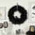 Black Feather with Decorative Raven Halloween Wreath, 30-Inch, Unlit - IMAGE 2