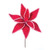 6 Piece Set Candy Cane Poinsettia Artificial Christmas Stems 25" - IMAGE 4