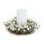 10.5" White Berry Mini Wreath Christmas Candle Ring - IMAGE 1