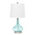 Rippled Glass Table Lamp with Shade - 23.25" - White and Blue - IMAGE 1