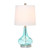 Rippled Glass Table Lamp with Shade - 23.25" - White and Blue - IMAGE 3