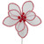 22" Candy Cane Poinsettia Christmas Stem Spray - IMAGE 3