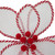 22" Candy Cane Poinsettia Christmas Stem Spray - IMAGE 4