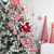 30" Candy Cane Swirls and Pom Poms Christmas Garland - IMAGE 3