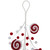 30" Candy Cane Swirls and Pom Poms Christmas Garland - IMAGE 6