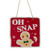 6.25" Gingerbread Man "OH SNAP" Square Christmas Ornament - IMAGE 1