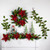 48" Glittered Red Poinsettia and Long Pine Christmas Swag, Unlit - IMAGE 2
