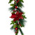 48" Glittered Red Poinsettia and Long Pine Christmas Swag, Unlit - IMAGE 4