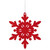6-Point Hanging Wooden Snowflake Christmas Ornament - 7.75" - Red - IMAGE 1