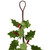 Glittered Holly with Berry Christmas Garland - 3.5' x 9" - Unlit - IMAGE 4