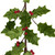 Glittered Holly with Berry Christmas Garland - 3.5' x 9" - Unlit - IMAGE 5