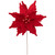 24" Glittered Red Poinsettia Christmas Stem Spray - IMAGE 1