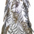 Sequined Layered Leaves Christmas Cone Tree - 20" - Platinum and Champagne Finish - IMAGE 3