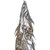 Sequined Layered Leaves Christmas Cone Tree - 20" - Platinum and Champagne Finish - IMAGE 4