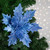 24" Glittered Blue Poinsettia Christmas Stem Spray - IMAGE 2