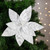 Glittered Poinsettia Christmas Floral Pick Clip-On Ornament - 10" - Snow White - IMAGE 2