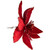 10" Red Glittered Poinsettia Christmas Floral Pick Clip-On Ornament - IMAGE 3