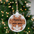 Wooden Snowflake "Happy New Year"  Christmas Ornament Disc - 7" - White and Brown - IMAGE 2