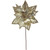 24" Metallic Champagne Gold Glittered Poinsettia Christmas Stem Spray - IMAGE 1