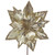 24" Metallic Champagne Gold Glittered Poinsettia Christmas Stem Spray - IMAGE 3