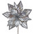 24" Metallic Silver Poinsettia Christmas Stem Spray - IMAGE 3