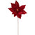 20" Lighted Red Velvet Poinsettia Christmas Stem Spray - IMAGE 1