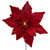 20" Lighted Red Velvet Poinsettia Christmas Stem Spray - IMAGE 3
