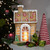 LED Lighted Peppermint Gingerbread House Christmas Decoration - 14" - IMAGE 2