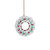 2.75" White Frosted Donut with Pine and Berry Christmas Ornament - IMAGE 2