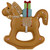 Gingerbread Rocking Horse with Presents Christmas Figurine - 7.25" - IMAGE 1