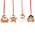 Set of 4 Santa Claus Gingerbread Christmas Ornaments 2.5" - IMAGE 1