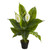 2.25' Artificial Spathiphyllum Plant in Black Pot - IMAGE 1