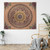57.5" White and Pink Terracotta Floral Medallion Wall Tapestry - IMAGE 2