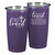 20oz Purple and White "For God So Loved The World John" Travel Tumbler - IMAGE 1