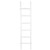 76.25" Rustic White Handcrafted Six Rung Decorative Ladder - IMAGE 1