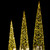 LED Lighted Twinkle Outdoor Christmas Cone Trees - 39.5" - Yellow - Set of 3 - IMAGE 3