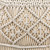 18" Solid Cream Macrame Round Handmade Natural Cotton Pouf Ottoman