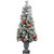 4’ Pre-Lit Potted Snowy Bristle Pine Flocked Artificial Christmas Tree, Clear Lights - IMAGE 1